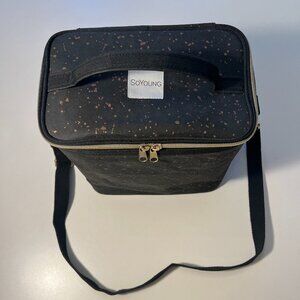 SoYoung Paper Lunch Poche, Black w/ Gold INK Splatter, NWOT, LTD ED ORIGINAL